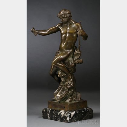Émile Louis Picault (French, 1833-1915) Bronze Figure of an Allegorical Man, Semeur d'Idees