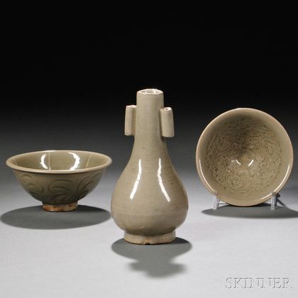 Three Yaozhou Celadon Items
