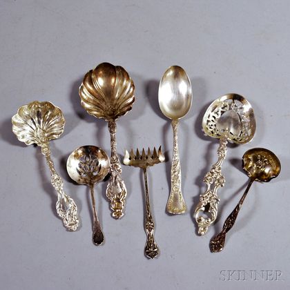 Seven Sterling Silver Serving Pieces