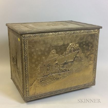 Stamped Brass Kindle Box. Estimate $20-200
