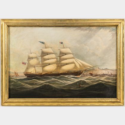 Anglo-American School, 19th Century Portrait of the Vessel Appleton off Dover