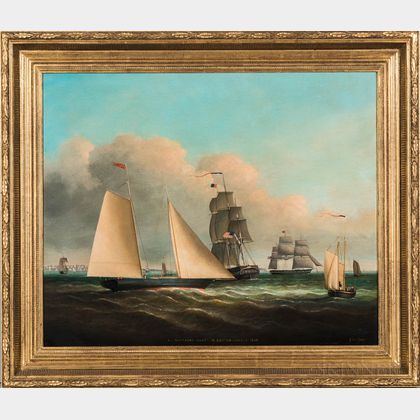 Brian Coole (American, b. 1939) Northern Light in Boston Harbor 1845