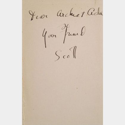 (Archibald MacLeish&#39;s Copy),Fitzgerald, F. Scott (1896-1940)