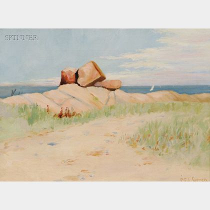 Charles Edwin Lewis Green (American, 1844-1915) Beach View