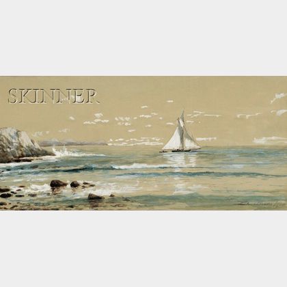 Edmund Darch Lewis (American, 1835-1910) Sailing Along the Coast