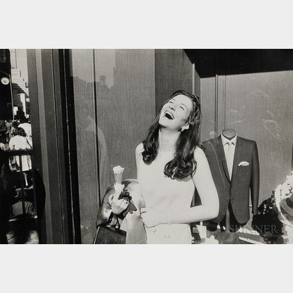 Garry Winogrand (American, 1928-1984) Laughing Woman with Ice Cream Cone