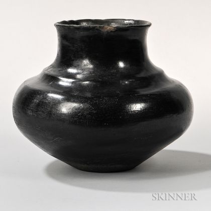 Santa Clara Blackware Pottery Jar