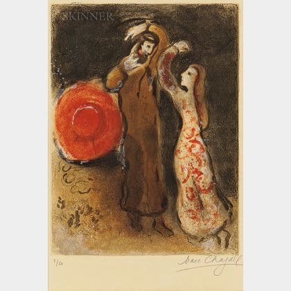 Marc Chagall (Russian/French, 1887-1985) The Meeting of Ruth and Boaz