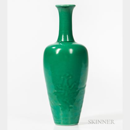 Green-glazed Amphora Vase