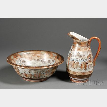 Porcelain Pitcher and Bowl Set
