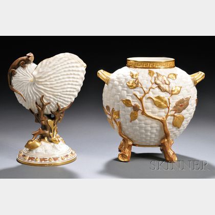 Two Royal Worcester Porcelain Vases