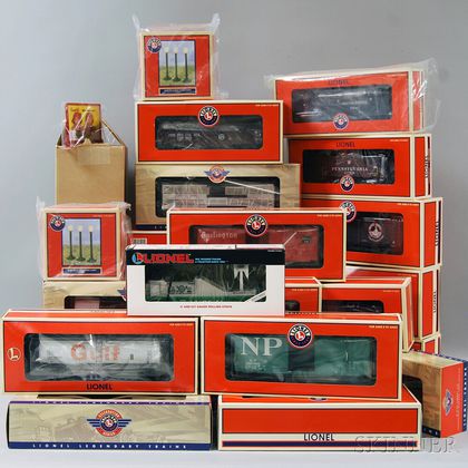 Set of Twenty-two Lionel O Gauge Model Trains and Accessories