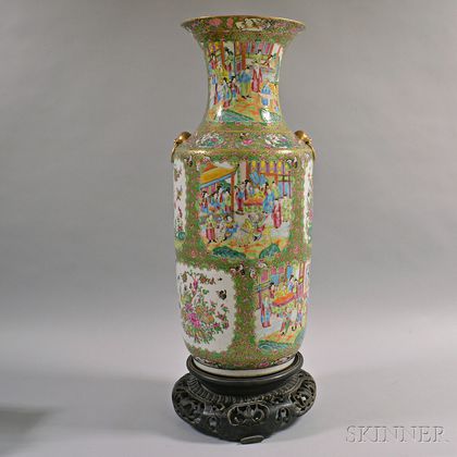 Rose Medallion Porcelain Palace Vase