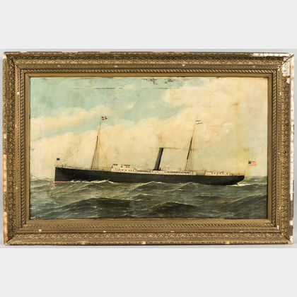 Antonio Nicolo Gasparo Jacobsen (Danish/American, 1850-1921) Portrait of the Steamship New York