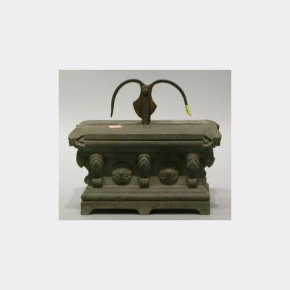 J. Perry Carved Stone and Iron Counter Instrument