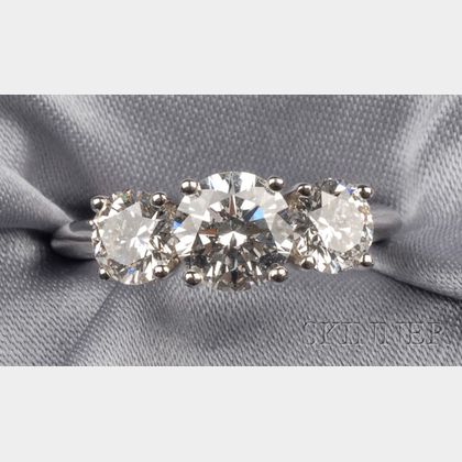 Platinum and Diamond Three-Stone Ring, Tiffany & Co.