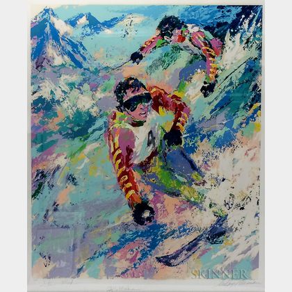 LeRoy Neiman (American, 1921-2012) Maher Twins Skiing