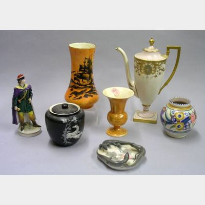 Seven Assorted Decorated Ceramic Table Items