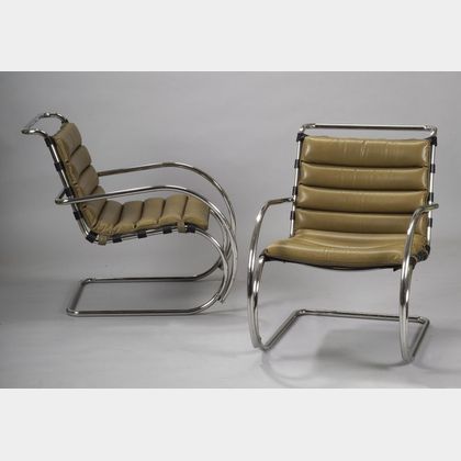 Two Mies Van der Rohe MR Chairs
