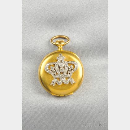 Antique 18kt Gold Open Face Pendant Watch, Tiffany & Co.