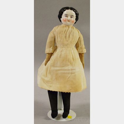 Porcelain Head Doll with Cloth Body