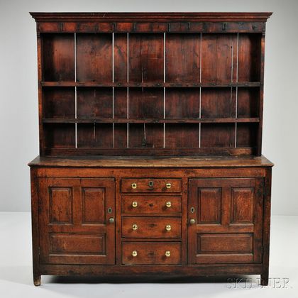 George III Oak Pewter Dresser