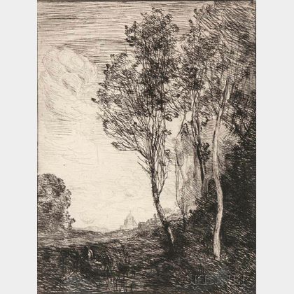 Jean-Baptiste-Camille Corot (French, 1796-1875) Souvenir D'Italie