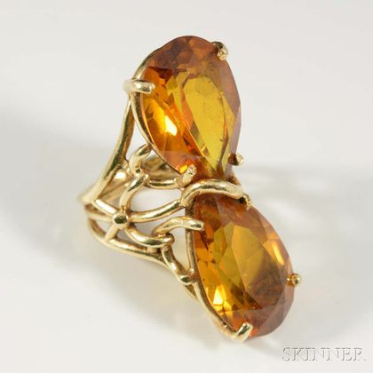14kt Gold and Citrine Ring