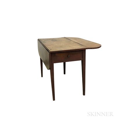 Federal Tiger Maple One-drawer Pembroke Table