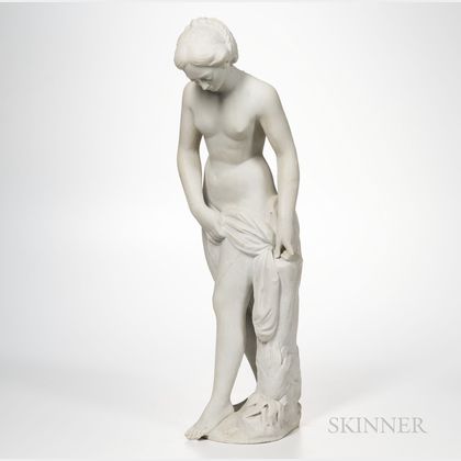 After Etienne-Maurice Falconet (French, 1716-1791) Marble Figure of The Bather 