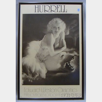 Framed George Hurrell Portrait Photography Exhibition Poster