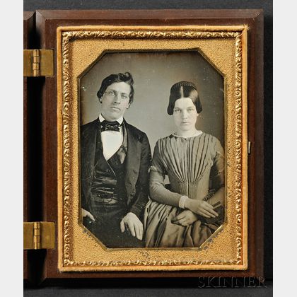Quarter Plate Daguerreotype Portrait of a Young Couple