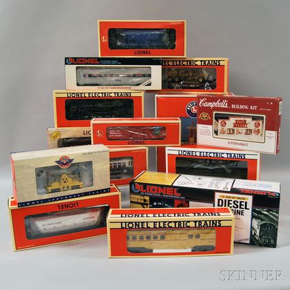 Set of Twenty-one Lionel O Gauge Model Trains and Accessories
