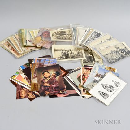 Group of Over 100 Vintage Photo Postcards