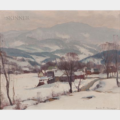 Emile Albert Gruppé (American, 1896-1978) Silvery Day, Vermont Winter