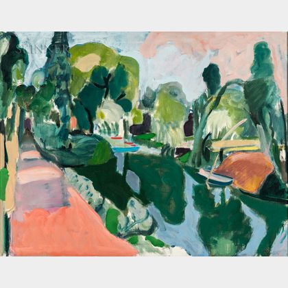 Sold at auction Jason Berger (American, 1924-2010) The Canal - Xochimilco  Auction Number 3100B Lot Number 297