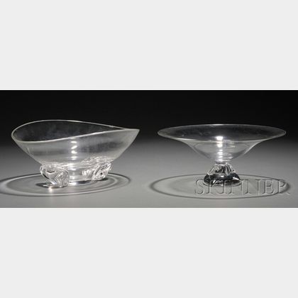 Steuben Glass Compote and Bowl