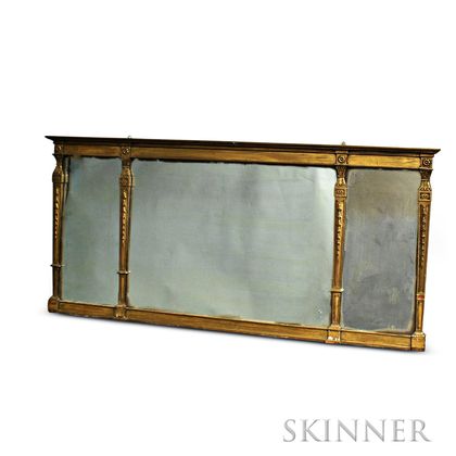 Federal-style Gilt-gesso Overmantel Mirror