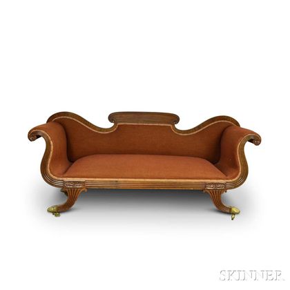 Classical Carved Mahogany Sofa