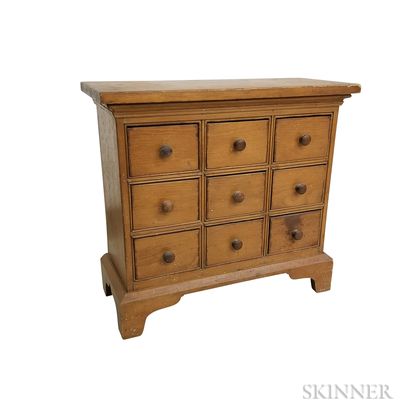 Country Pine Nine-drawer Spice Chest