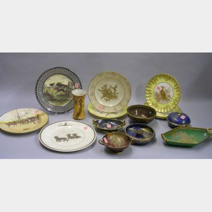 Fifteen Assorted English and American Decorated Porcelain Articles