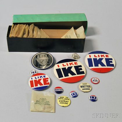Small Collection of Mostly Dwight D. Eisenhower/"Ike" Political Campaign Buttons