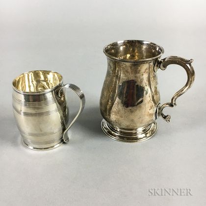 Two English Sterling Silver Mugs