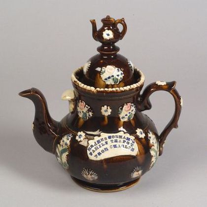 Measham "Bargeware" Teapot and Cover