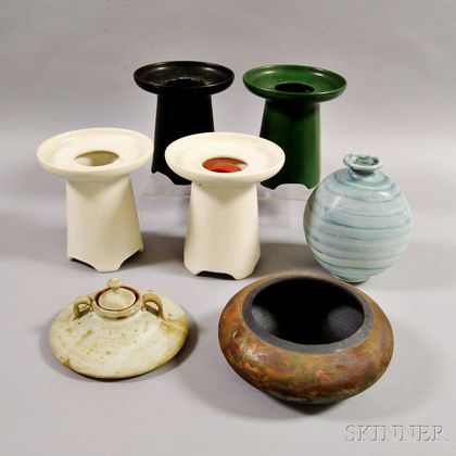 Seven Pottery Vessels