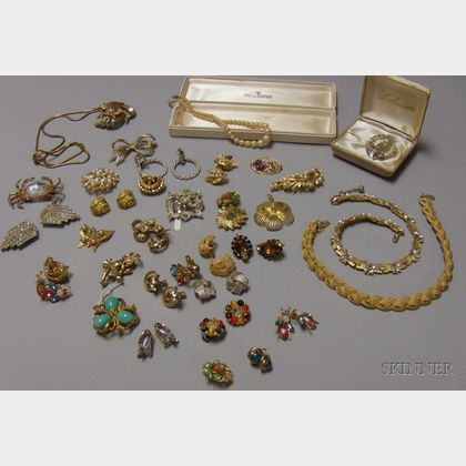 Group of Vintage Signed Costume Jewelry