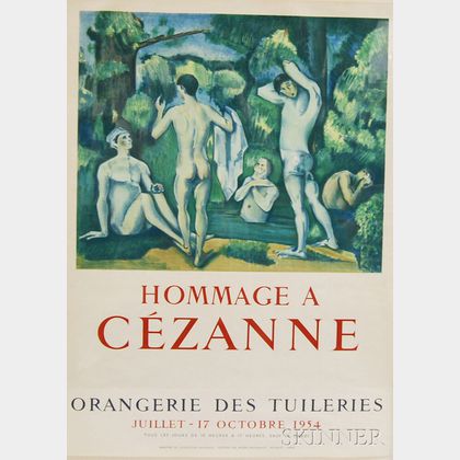 After Paul Cézanne (French, 1839-1906) Hommage a Cézanne Exhibition Poster