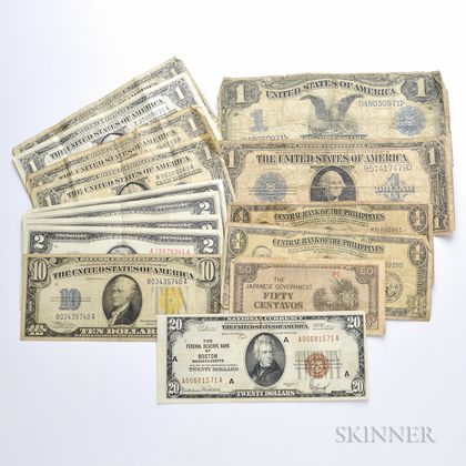 Group of Mostly American Currency