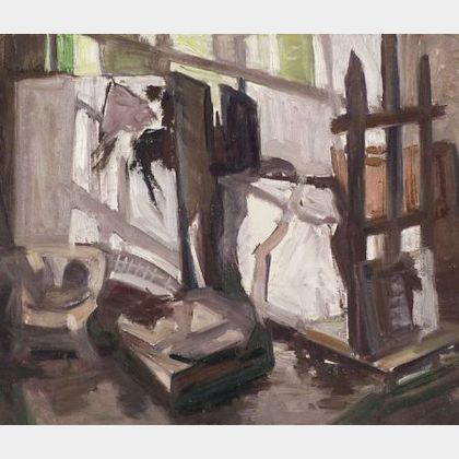 Olga I. Sears (American, 1906-1990) Fenway Artist&#39;s Studio Study