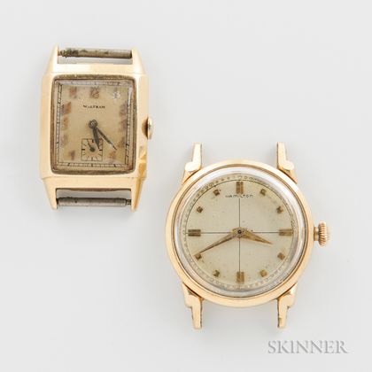 Two 14kt Gold American Wristwatches